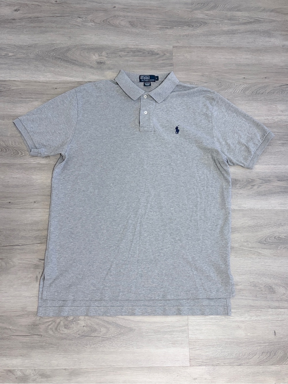 Polo by Ralph Lauren Light Gray Classic Polo with Navy Pony